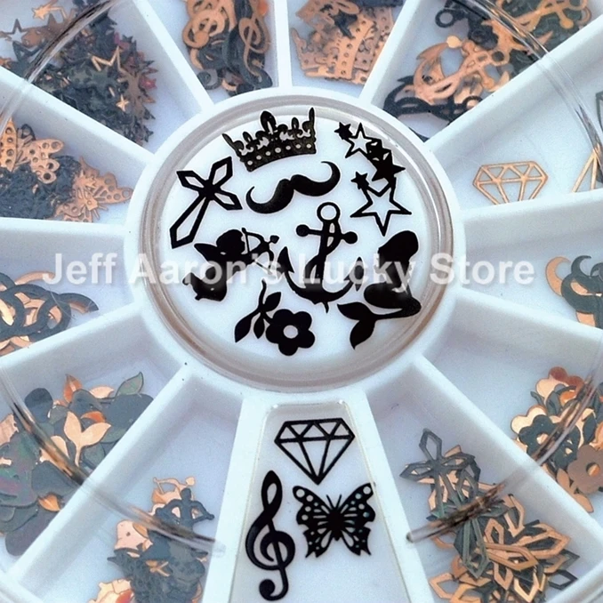12 Shapes 3D Metal Christmas Nail Art Decoration Slice Black Nail Stickers Decal Foil Wheel NEW
12 Shapes 3D Metal Christmas Nail Art Decoration Slice Black Nail Stickers Decal Foil Wheel NEW