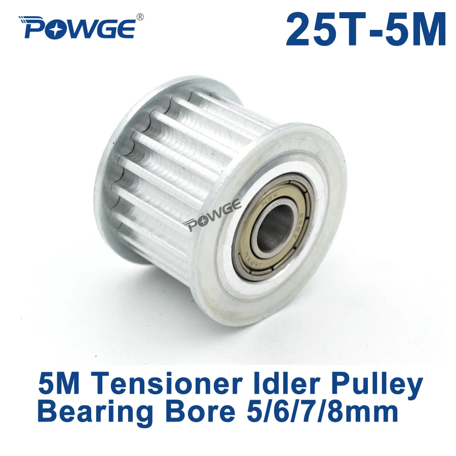 POWGE 25 Teeth 5M Idler Pulley Tensioner Wheel Bore 5/6/7/8mm with Bearing Guide HTD5M synchronous pulley 25T 25teeth
POWGE 25 Teeth 5M Idler Pulley Tensioner Wheel Bore 5/6/7/8mm with Bearing Guide HTD5M synchronous pulley 25T 25teeth