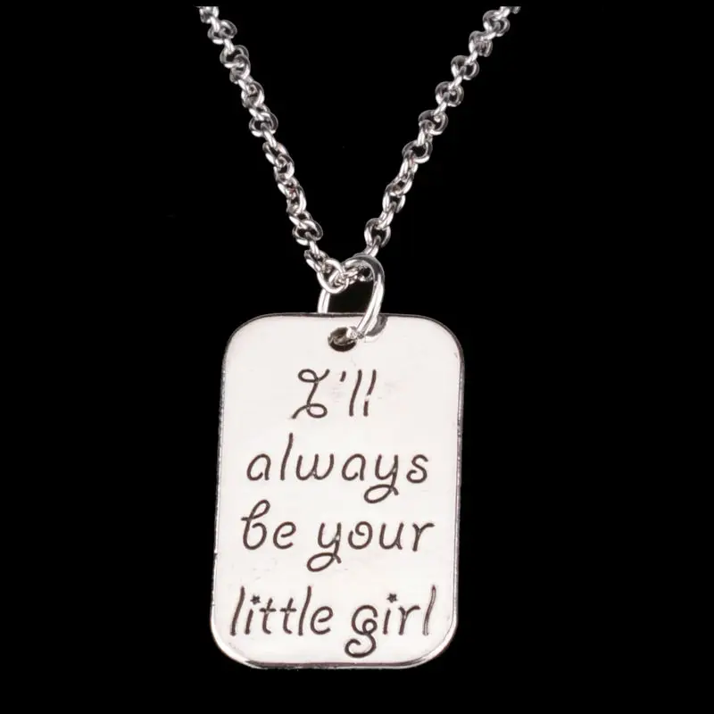 Bespmosp 24PC/Lot Wholesale "I'll Always Be Your Little Girl" Pendant Necklace Family Statement Jewelry Father Mother Girl Charm
Bespmosp 24PC/Lot Wholesale "I'll Always Be Your Little Girl" Pendant Necklace Family Statement Jewelry Father Mother Girl Charm