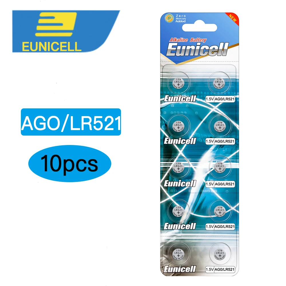 10pcs AG0 LR69 LR521 379A SR521SW D379 V379 SR63 SG0 SR521 1.55V Alkaline Button Cell Coin Batteries Battery For Watch Toys
10pcs AG0 LR69 LR521 379A SR521SW D379 V379 SR63 SG0 SR521 1.55V Alkaline Button Cell Coin Batteries Battery For Watch Toys