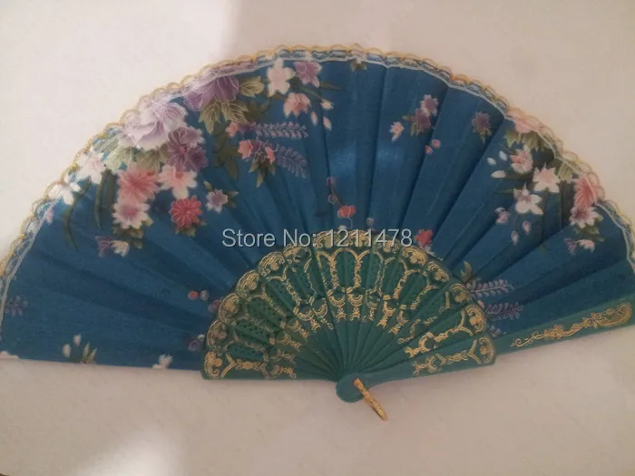 Красивый и дешевый веер из пластика кружевной ткани для танца китайской