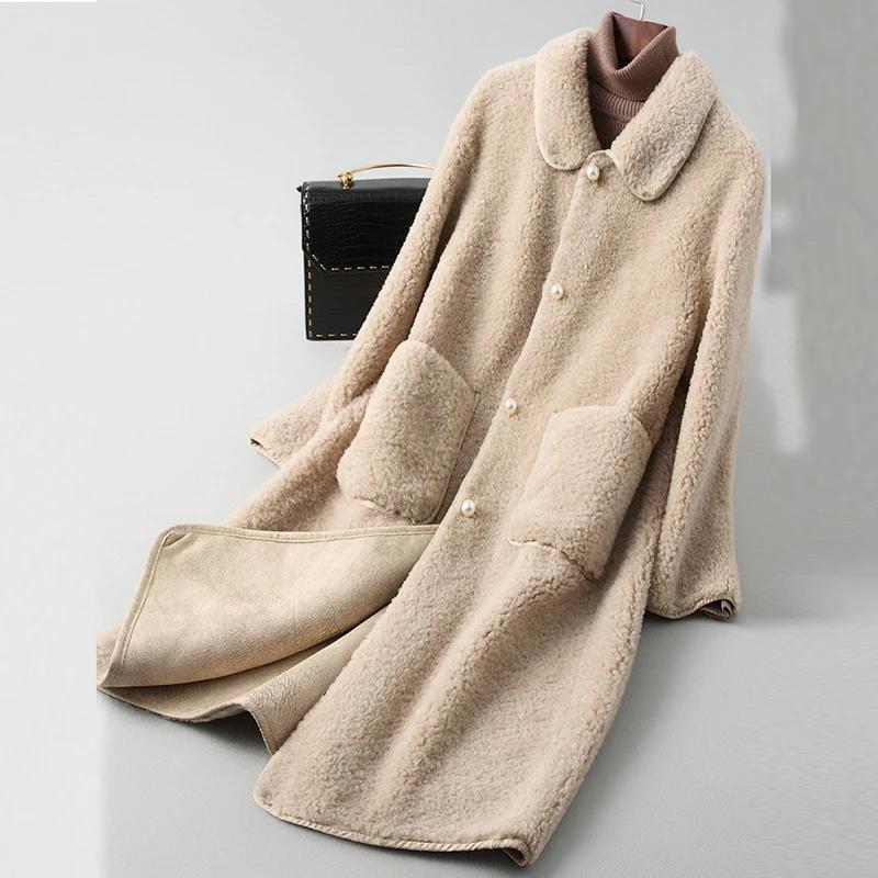2019 New Winter Autumn Natural Genuine Wool Sheep Fur Long Coats Slim Real Lamb Fur Coat Elegant Casual Jacket A049
2019 New Winter Autumn Natural Genuine Wool Sheep Fur Long Coats Slim Real Lamb Fur Coat Elegant Casual Jacket A049