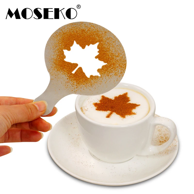 MOSEKO 16 шт Mold Кофе шоколадной начинкой кекс трафарет Кофе бариста капучино шаблона посыпать площадку тряпкой спрей инструменты
MOSEKO 16 шт Mold Кофе шоколадной начинкой кекс трафарет Кофе бариста капучино шаблона посыпать площадку тряпкой спрей инструменты
