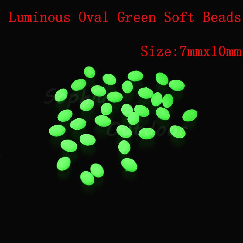 100pcs 7*10 mm Oval Glow Soft Fishing Beads LUMO Luminous egg shape beads Lures Float fishing Tackle Accessories
100pcs 7*10 mm Oval Glow Soft Fishing Beads LUMO Luminous egg shape beads Lures Float fishing Tackle Accessories