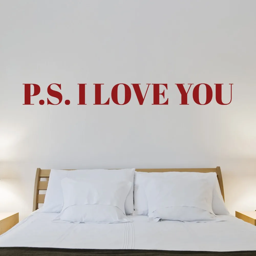 Headboard Wall Stickers Family Quote P.S. I Love You Removable Vinyl Home Decor Romantic Style Interior Houseware Decals SYY351
Headboard Wall Stickers Family Quote P.S. I Love You Removable Vinyl Home Decor Romantic Style Interior Houseware Decals SYY351
