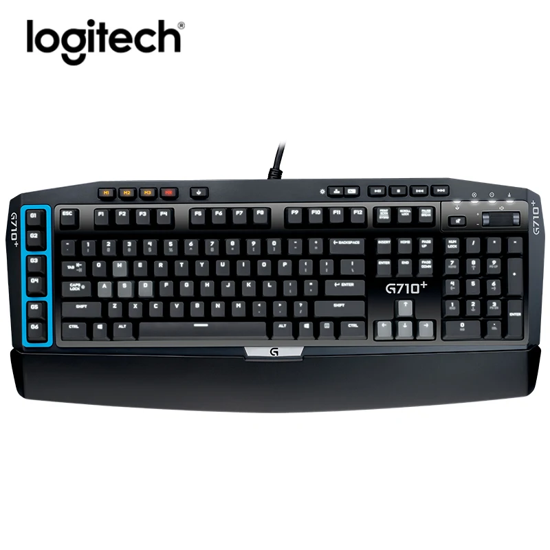 

Logitech G710+BLUE Wired Gaming Mechanical Keyboard Led Backlight Ergonomics Programmable Keybord