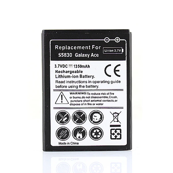 Высококачественный сменный аккумулятор 3 7 в 1350 мАч EB494358VU для Samsung Galaxy Ace S5830 Gio S5660