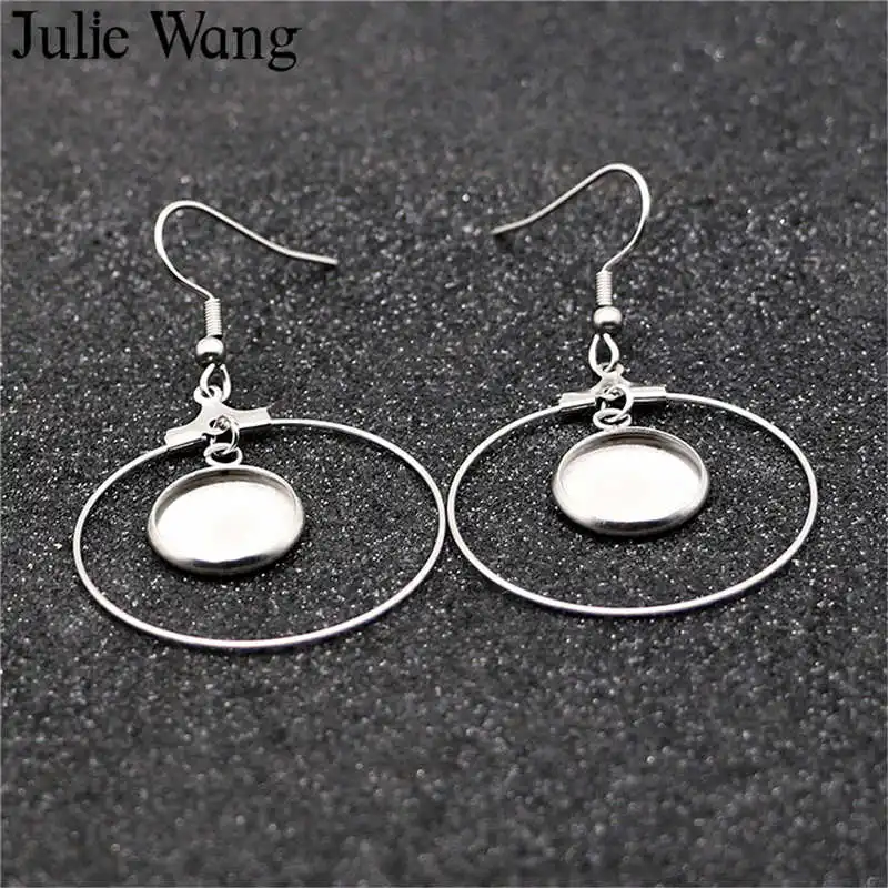 Julie Wang 10PCS 8/10/12mm Round Earring Cabochon Base Settings Stainless Steel Drop Earring Jewelry Making Accessory
Julie Wang 10PCS 8/10/12mm Round Earring Cabochon Base Settings Stainless Steel Drop Earring Jewelry Making Accessory