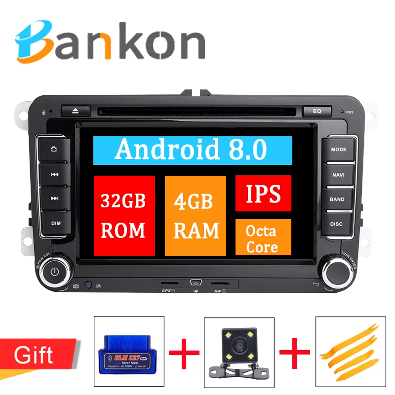 7 дюймов 2 Din Android 8 0 автомобильный аудио dvd плеер gps для VW/Volkswagen/POLO/Golf/Skoda/Octavia/Seat/Leon