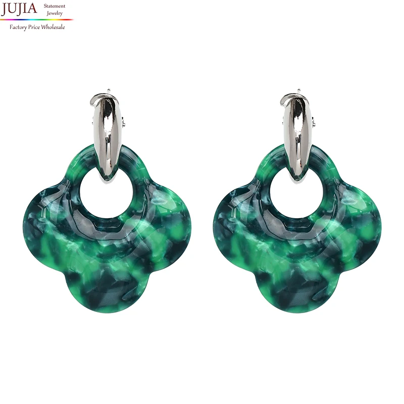 JUJIA 6 colors fashion statement drop Earrings for women flower resin Creoles earring oorbellen
JUJIA 6 colors fashion statement drop Earrings for women flower resin Creoles earring oorbellen