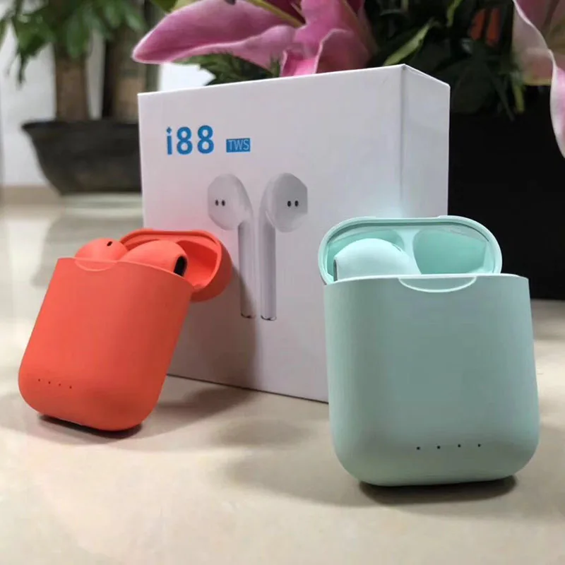 I88 всплывающие беспроводные Bluetooth наушники с сенсорным управлением 1:1 размера
