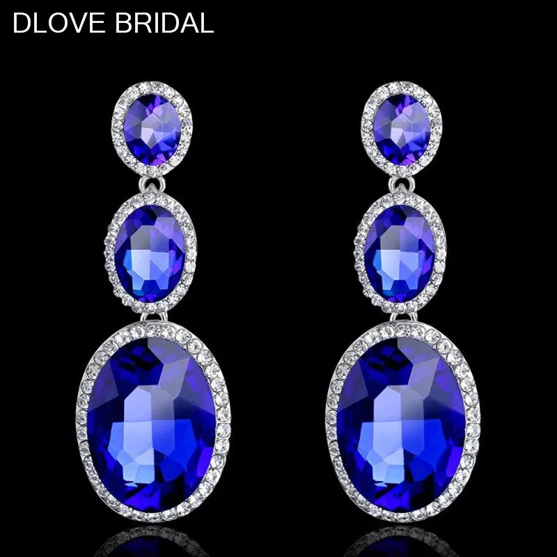 Elegant Royal Blue Black Silver Crystal Earrings Bridal Wedding Party Jewelry Accessory for Women
Elegant Royal Blue Black Silver Crystal Earrings Bridal Wedding Party Jewelry Accessory for Women