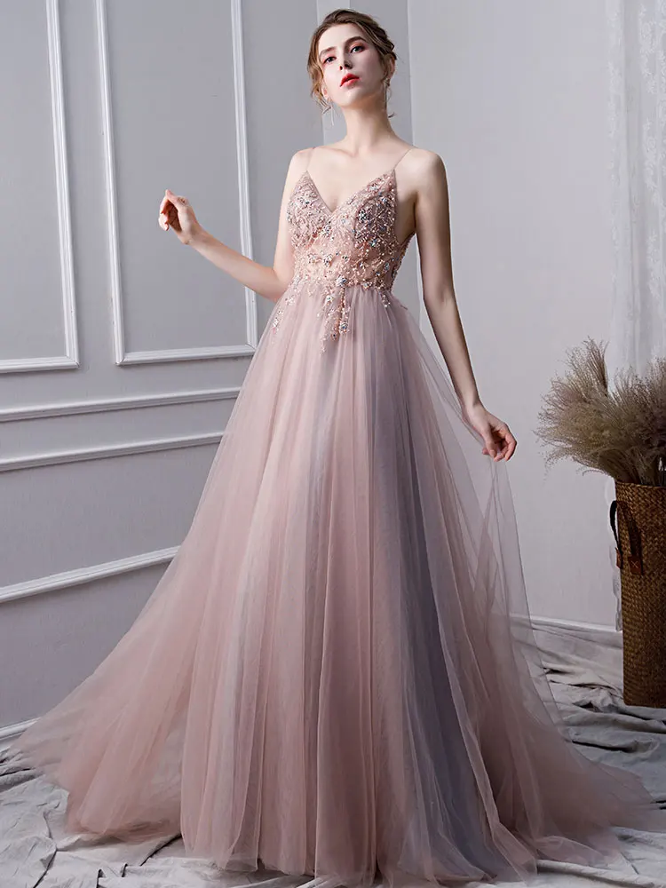 Luxury Prom Dresses 2020 Tulle Beaded Vestidos De Gala Evening Party Dresses Backless Spaghetti Straps Prom Gown Robe De Soiree
Luxury Prom Dresses 2020 Tulle Beaded Vestidos De Gala Evening Party Dresses Backless Spaghetti Straps Prom Gown Robe De Soiree