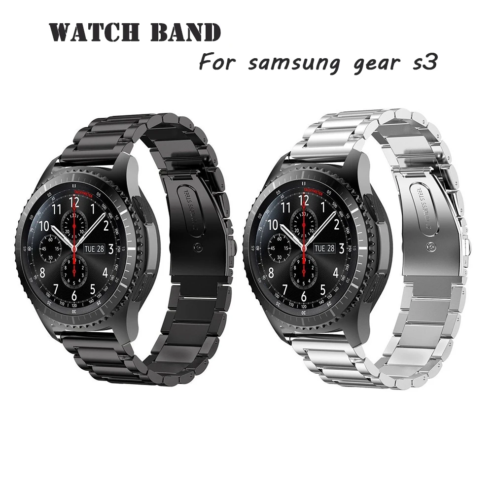 22mm Stainless Steel Watchband+Quick Release Pins for Samsung Gear S3 Classic/Frontier Watch Band Wrist Strap Bracelet Metal Cla
22mm Stainless Steel Watchband+Quick Release Pins for Samsung Gear S3 Classic/Frontier Watch Band Wrist Strap Bracelet Metal Cla