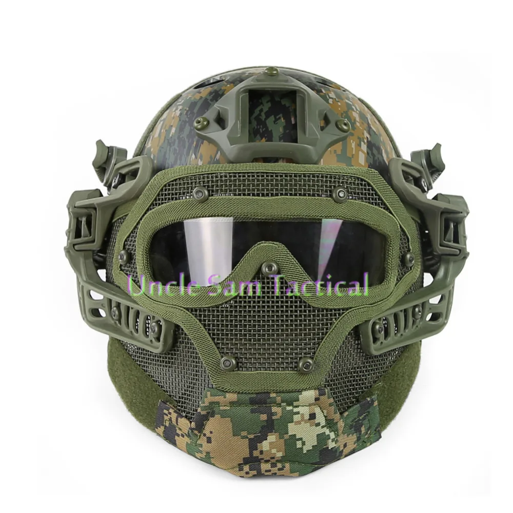 Tactical Hunting Full Face Protective Mask Goggles Helmet Airsoft Paintball Camo Helmet for Outdoor G4 System
Tactical Hunting Full Face Protective Mask Goggles Helmet Airsoft Paintball Camo Helmet for Outdoor G4 System