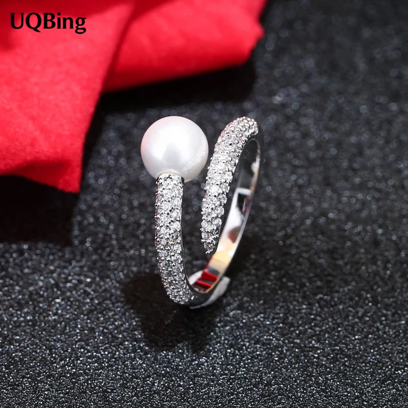 Женское кольцо с открытым жемчугом ювелирное изделие из стерлингового серебра 925