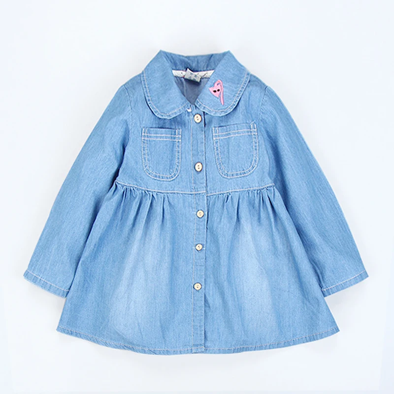 Fashion Baby Girls Denim Dress Kids Dress Cotton Long Sleeve Girl Dresses With Pockets Casual Clothing for Girls 3-8 Year Old
Fashion Baby Girls Denim Dress Kids Dress Cotton Long Sleeve Girl Dresses With Pockets Casual Clothing for Girls 3-8 Year Old