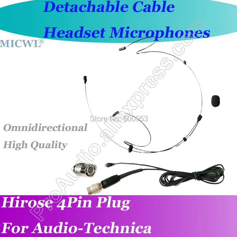MICWL T30 Detachable Cable Black ear hook Headset Microphone for Audio-Technica Wireless Hirose 4Pin connector
MICWL T30 Detachable Cable Black ear hook Headset Microphone for Audio-Technica Wireless Hirose 4Pin connector