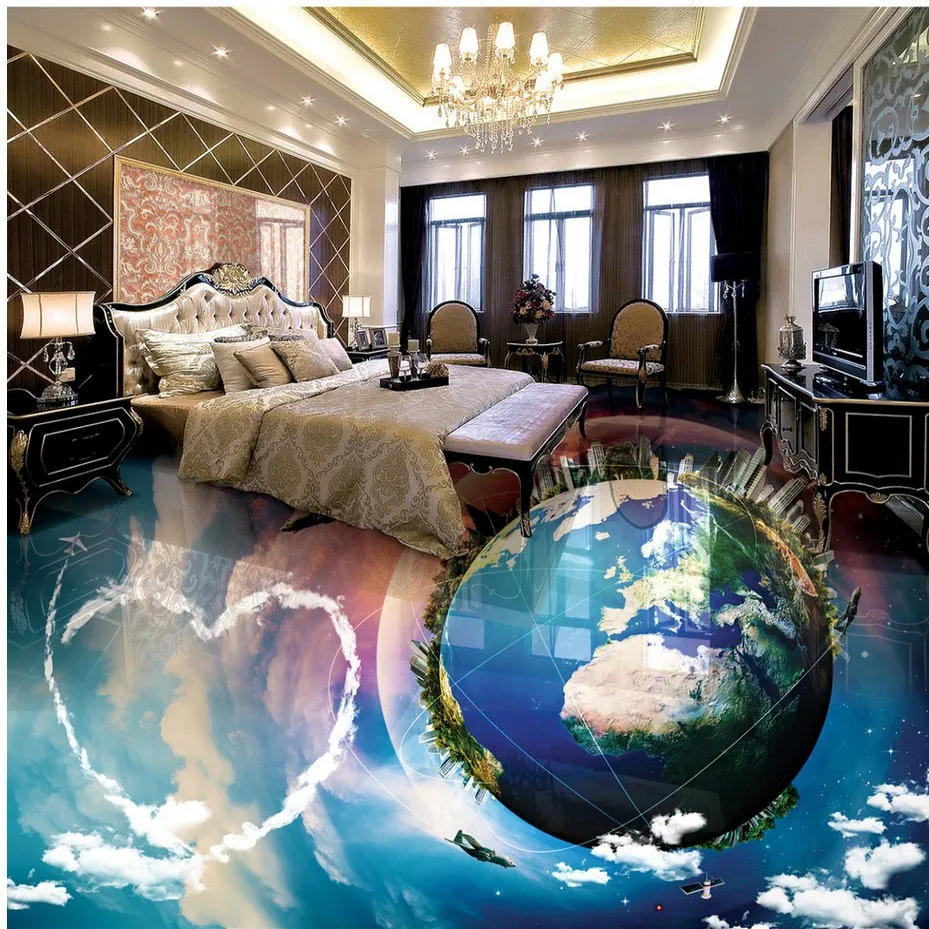 Free Shipping burning earth universe 3D floor painting bathroom bedroom flooring painting self-adhesive floor sticker
Free Shipping burning earth universe 3D floor painting bathroom bedroom flooring painting self-adhesive floor sticker