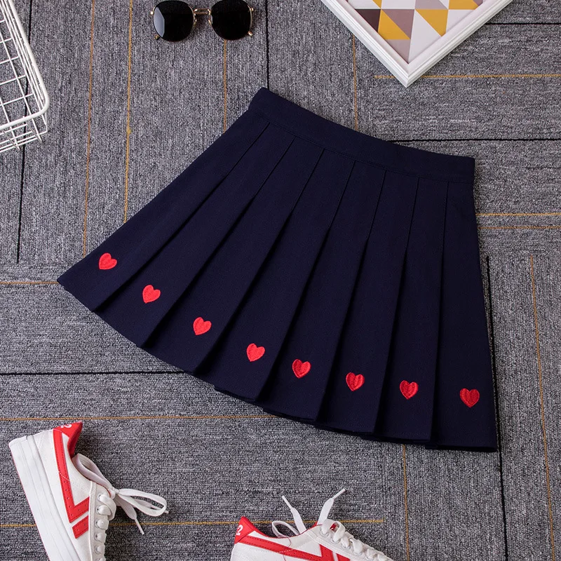 Japanese Sweet Hear Embroidery Micro Mini Skirts Womens Summer Harajuku Kawaii Mini Skirt Pleated Schoolgirl Streetwear Clothes
Japanese Sweet Hear Embroidery Micro Mini Skirts Womens Summer Harajuku Kawaii Mini Skirt Pleated Schoolgirl Streetwear Clothes