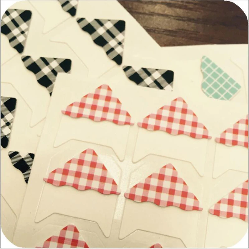 Retro corner stickers series Photo stickers DIY Scrapbook Paper Photo Albums Frame Picture Decoration Corner Stickers
