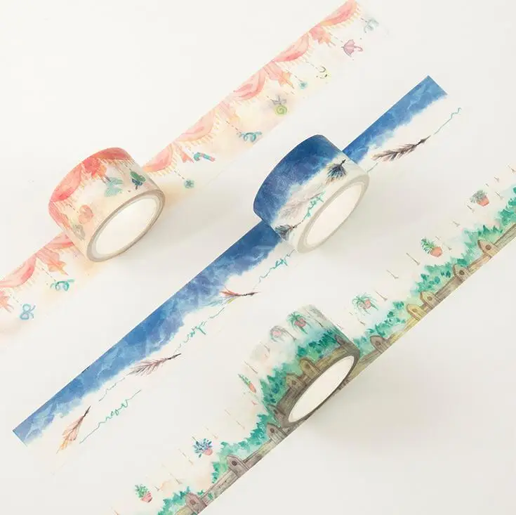 Новинка наклейка Washi в виде секретного пейзажа клейкая лента сделай сам для