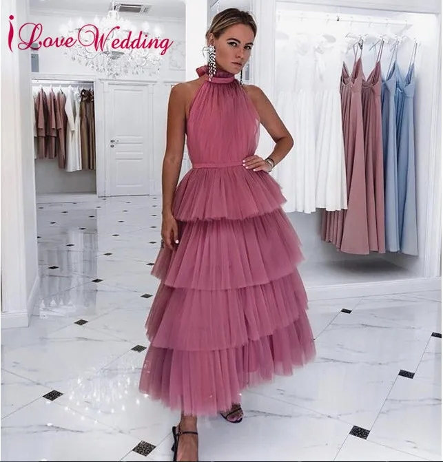 New Arrival Prom Dresses Custom made Sleeveless Tiered Tulle Skirt A Line Ankle Length Women Formal Party Prom Gown
New Arrival Prom Dresses Custom made Sleeveless Tiered Tulle Skirt A Line Ankle Length Women Formal Party Prom Gown