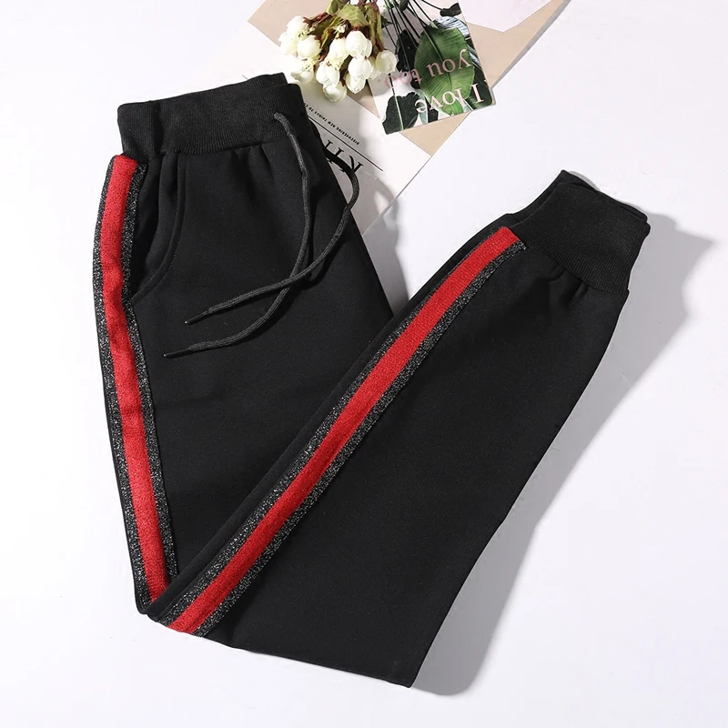Fashion Casual Sweatpants Pants Side-Stripe Women Loose Elastic Waist Sportswear Women'S Pants New Bottoms velvet Large size
Fashion Casual Sweatpants Pants Side-Stripe Women Loose Elastic Waist Sportswear Women'S Pants New Bottoms velvet Large size