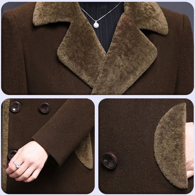 New Women Wool Blends Coat Winter Fashion Mother Thicken Cashmere Collar Long Jacket Warm Slim Tops Outerwear Female
New Women Wool Blends Coat Winter Fashion Mother Thicken Cashmere Collar Long Jacket Warm Slim Tops Outerwear Female