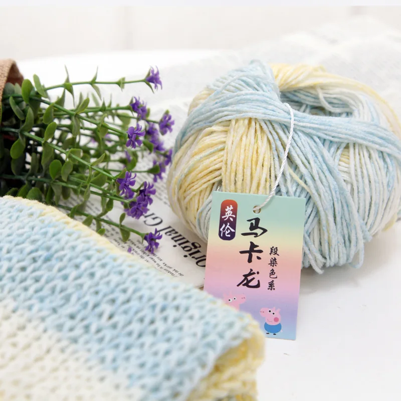 100g 2 Ball Baby Rainbow Color Cotton Yarn For Hand Knitting Crochet Wool Thread Colorful Eco-Dyed Needlework Children's Yarn
100g 2 Ball Baby Rainbow Color Cotton Yarn For Hand Knitting Crochet Wool Thread Colorful Eco-Dyed Needlework Children's Yarn