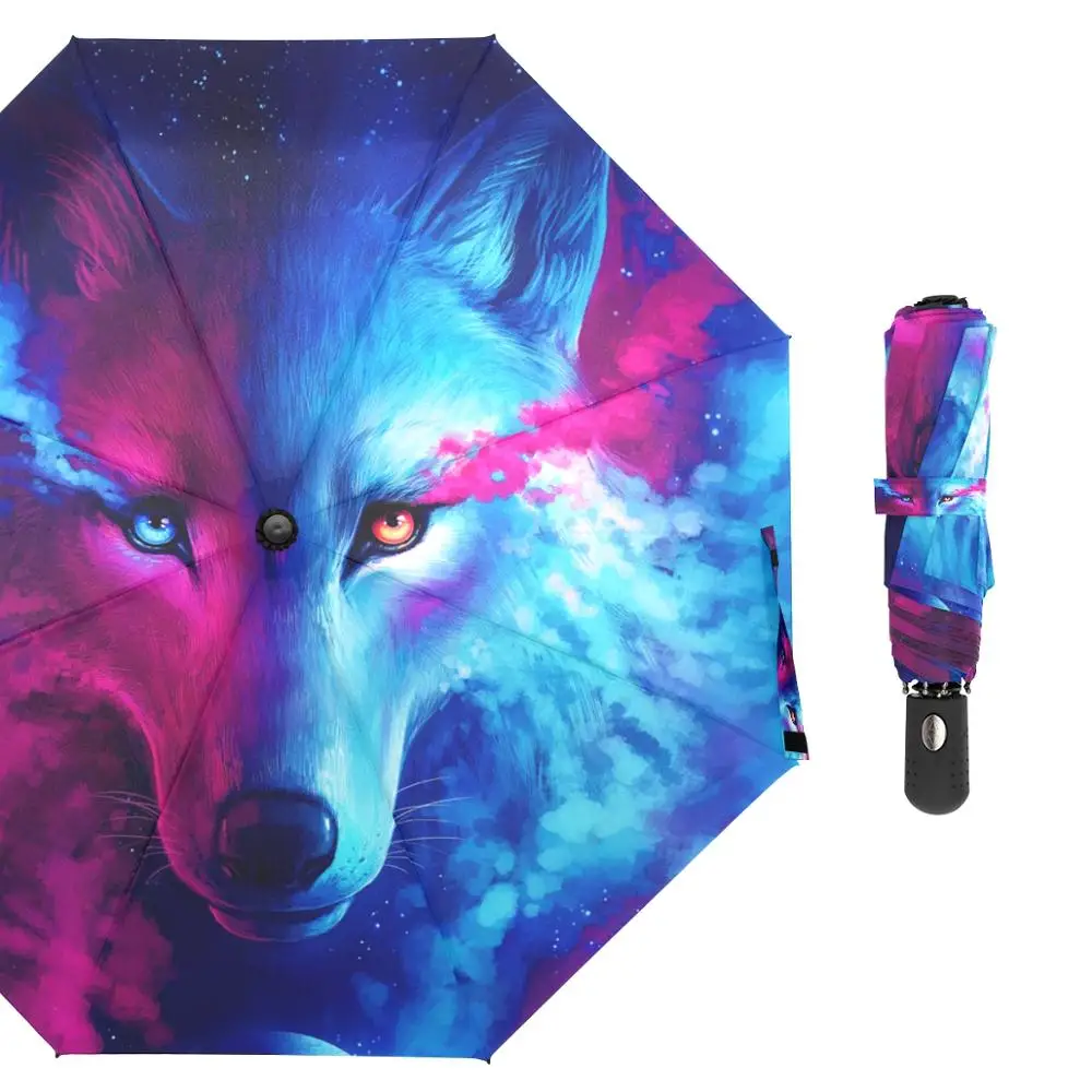 Creative Blue Wolf Children Umbrella Windproof Fully Automatic Umbrella Rain Women Travel 3 Folding Umbrella Male High Quality
Creative Blue Wolf Children Umbrella Windproof Fully Automatic Umbrella Rain Women Travel 3 Folding Umbrella Male High Quality