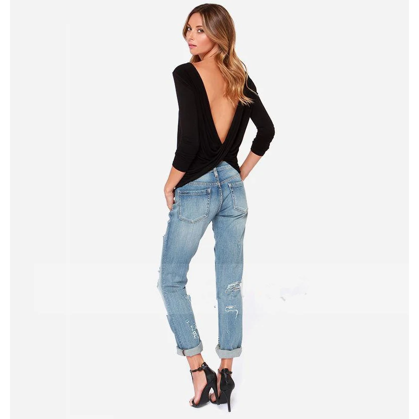 Female Casual Backless Tshirt Women Solid Color 111 Cotton Long Sleeve T Shirts Sexy Tops Nice New Brand Fashion Clothes Vogue
Female Casual Backless Tshirt Women Solid Color 111 Cotton Long Sleeve T Shirts Sexy Tops Nice New Brand Fashion Clothes Vogue