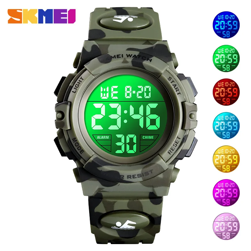 Children's Watch 5Bar Waterproof Sport Colorful LED Digital Wristwatch Military Camouflage Kids Watches Boy Girl SKMEI 2019
Children's Watch 5Bar Waterproof Sport Colorful LED Digital Wristwatch Military Camouflage Kids Watches Boy Girl SKMEI 2019