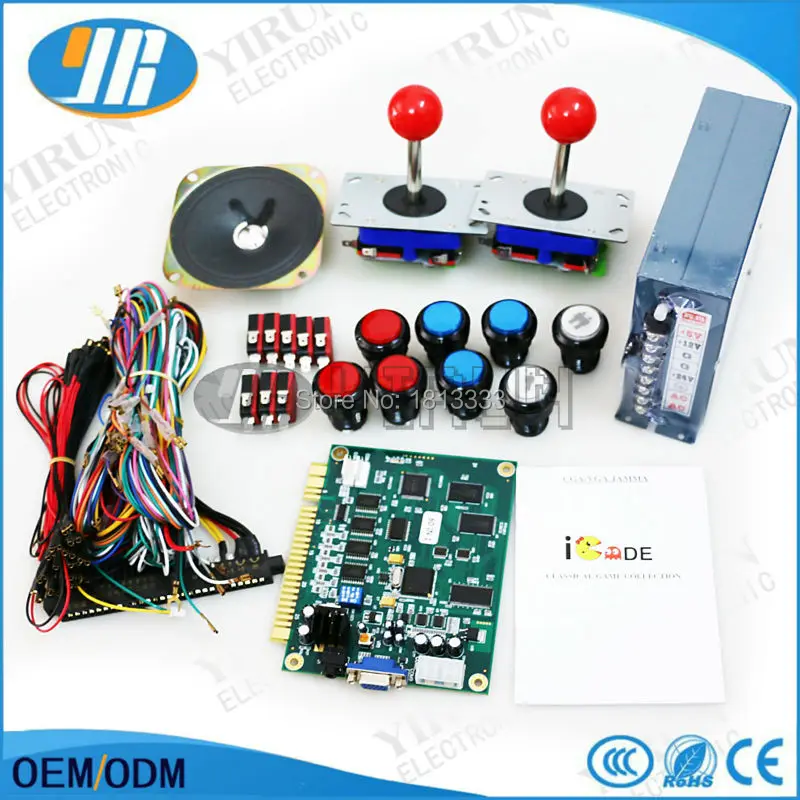 Arcade Bundles Kit 60 in 1 Jamma Games Board with Arcade Joystick Microswitch Buttons 2 Players to DIY Machine
Arcade Bundles Kit 60 in 1 Jamma Games Board with Arcade Joystick Microswitch Buttons 2 Players to DIY Machine