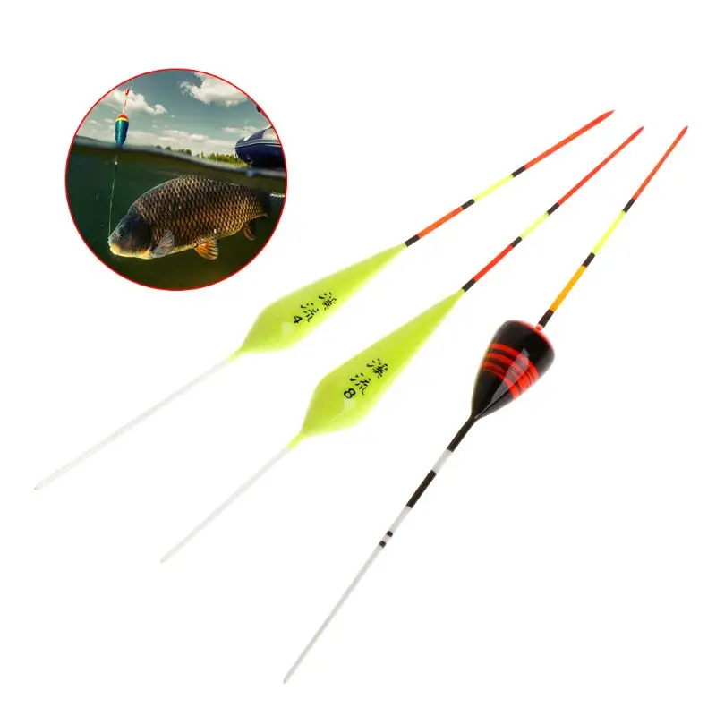 5 Pcs/set Fishing Float Small Fish Ice Carp Trout Fluorescent Shallow Water Shaft Wood Floats Stick Tackle Accessories | Спорт и