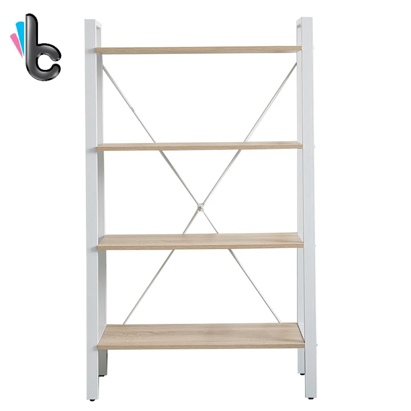 4-Tier Industrial sturdy Bookcase, Wood Open Bookshelf Metal Bookcases Furniture for Collection,White
4-Tier Industrial sturdy Bookcase, Wood Open Bookshelf Metal Bookcases Furniture for Collection,White