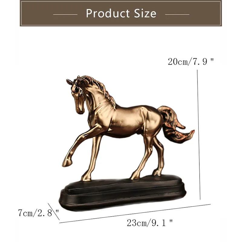Elegant Imitation Copper Horse Miniature Creative Crafts Ornaments Resin TV Wine Cabinet Decoration Furnishing Articles Gifts
Elegant Imitation Copper Horse Miniature Creative Crafts Ornaments Resin TV Wine Cabinet Decoration Furnishing Articles Gifts