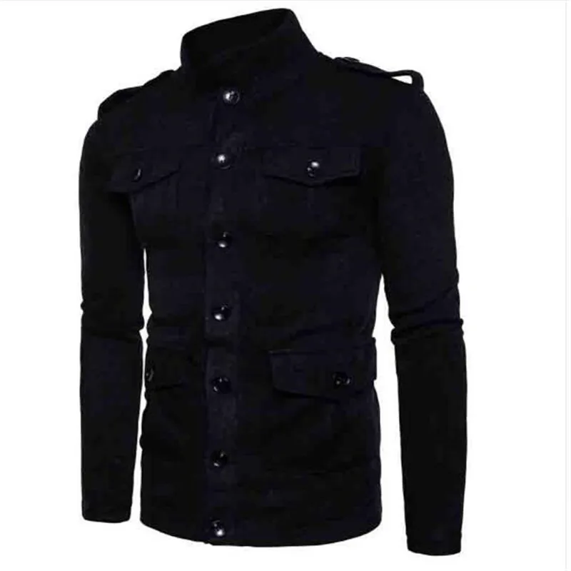 HOT 2018 autumn Winter Foreign leisure fashion single-breasted sweater multi pocket thicken knit jacket men Blends warm coat
HOT 2018 autumn Winter Foreign leisure fashion single-breasted sweater multi pocket thicken knit jacket men Blends warm coat