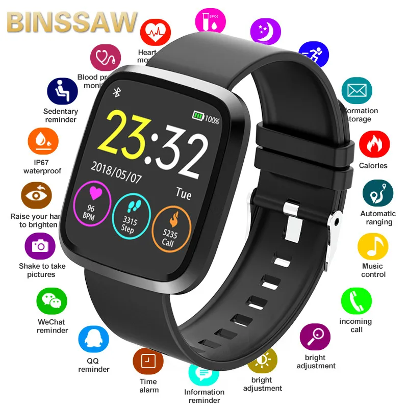 BINSSAW Mannen Smart Horloges Hartslagmeter Sport Smart Pols Band Waterdicht Fitness Tracker Horloge Vrouwen relogio masculino
BINSSAW Mannen Smart Horloges Hartslagmeter Sport Smart Pols Band Waterdicht Fitness Tracker Horloge Vrouwen relogio masculino