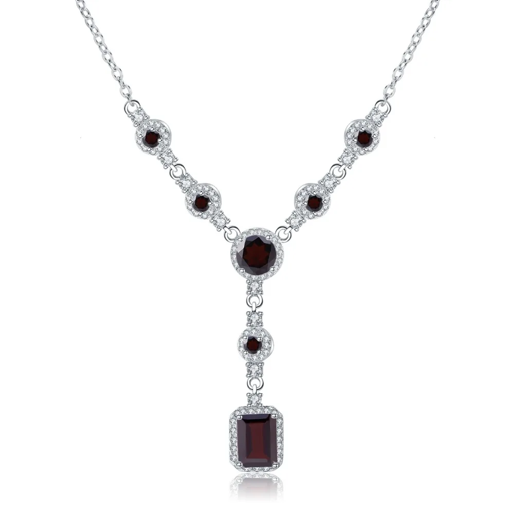 GEM'S BALLET 925 Sterling Silver Vintage Pendant 3.89Ct Natural Rectangle Red Garnet Gemstone Necklace for Women Fine Jewelry
GEM'S BALLET 925 Sterling Silver Vintage Pendant 3.89Ct Natural Rectangle Red Garnet Gemstone Necklace for Women Fine Jewelry