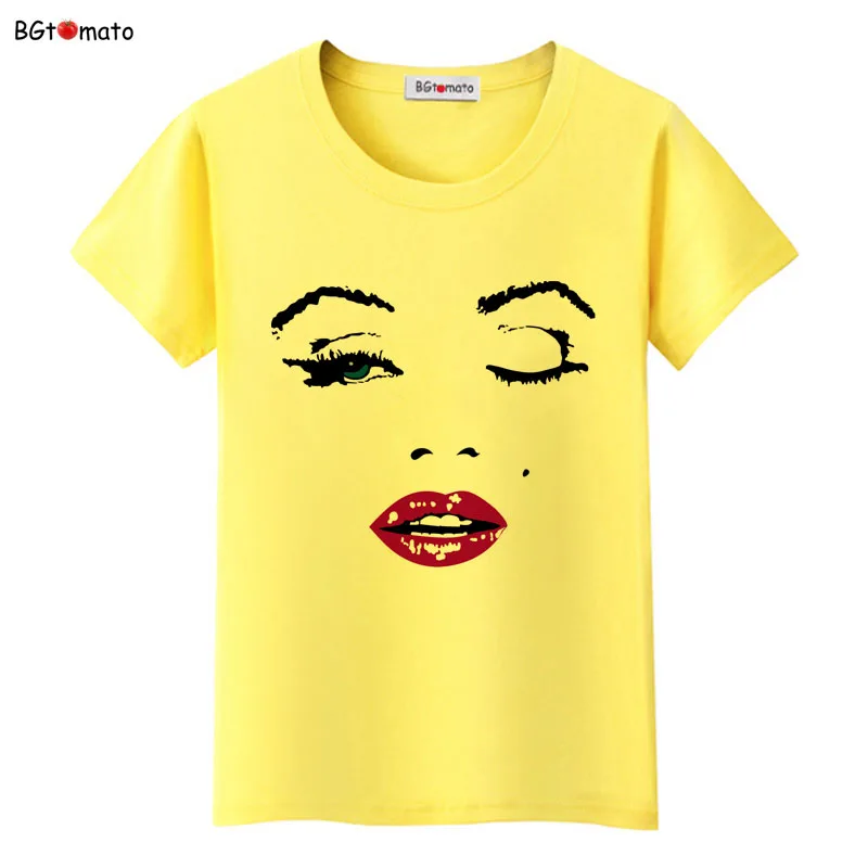 Bgtomato Marilyn Monroe T-shirt women originality tops cool summer shirt Good quality brand clothes hot sale tees
Bgtomato Marilyn Monroe T-shirt women originality tops cool summer shirt Good quality brand clothes hot sale tees
