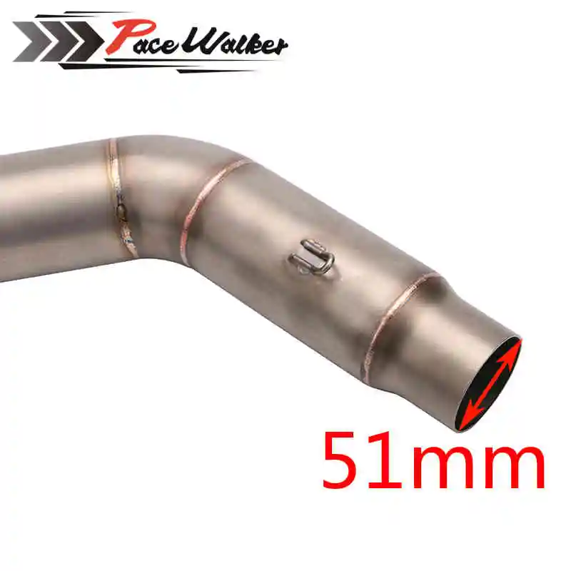 motorcycle mid of the exhaust pipe Muffler +51mm Exhaust muffler for yamaha YZF R1 YZFR1 2009 2010 2011 2012 2013 2014 | Автомобили и
