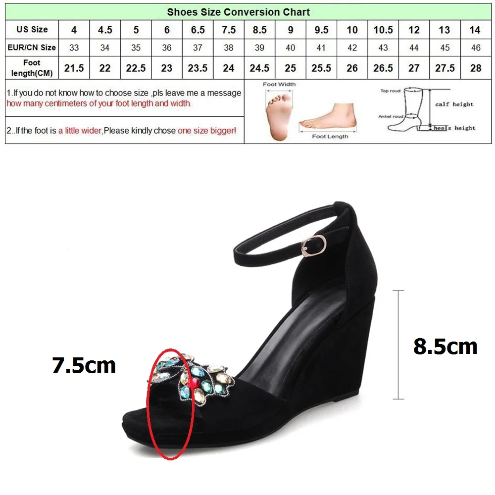 DRFARGO Summer Sandals Suede Dress Wedding Party Shoes for Women Crystal Bowtie 8.5cm Wedged High Heel XZ050901 Black Sandals
DRFARGO Summer Sandals Suede Dress Wedding Party Shoes for Women Crystal Bowtie 8.5cm Wedged High Heel XZ050901 Black Sandals
