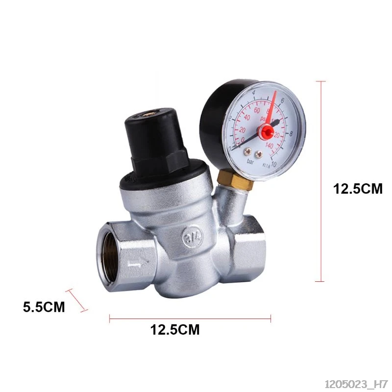 DN15/20 Water Pressure Reducing Valve Regulator 3/4 Brass Coopper Chrom with Gauge
DN15/20 Water Pressure Reducing Valve Regulator 3/4 Brass Coopper Chrom with Gauge