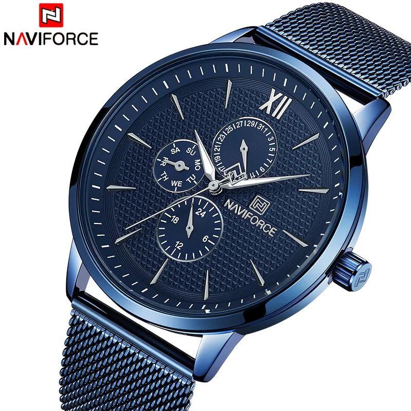 NAVIFORCE 2018 New Fashion Men Watches Men's Casual Sports Quartz Wrist Watches Men's Military Leather Waterproof Analog Clock
NAVIFORCE 2018 New Fashion Men Watches Men's Casual Sports Quartz Wrist Watches Men's Military Leather Waterproof Analog Clock