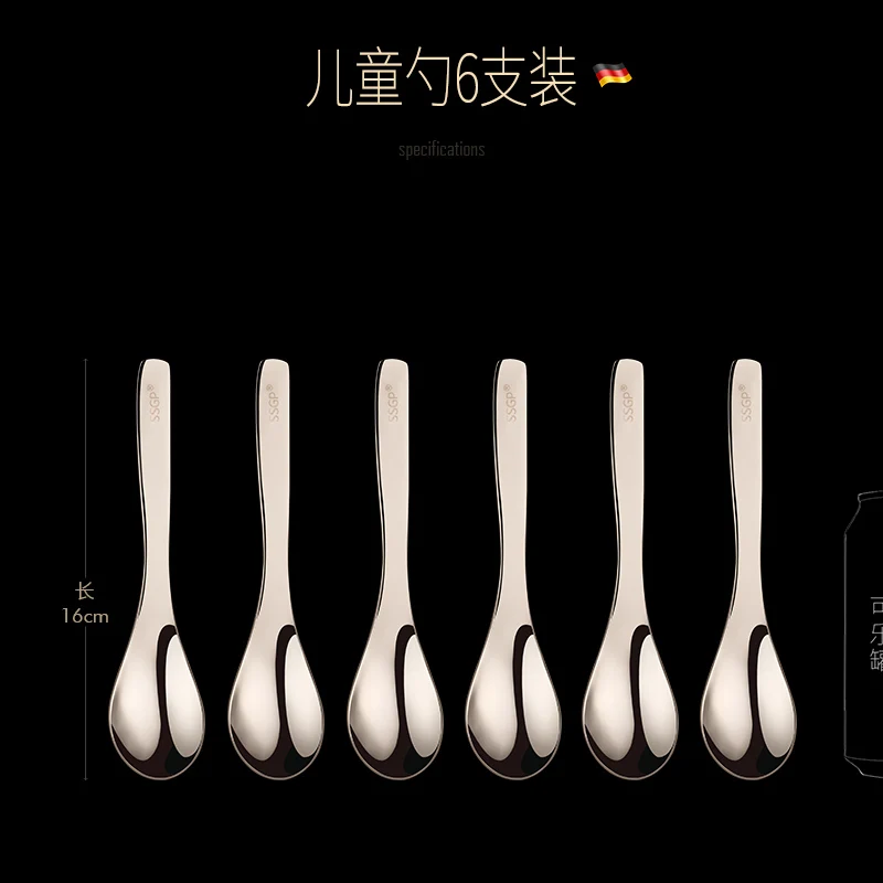 6PCS Germany SSGP Soup Spoon 304 Stainless Steel Children's Spoon Fork Spoon Knife Set
6PCS Germany SSGP Soup Spoon 304 Stainless Steel Children's Spoon Fork Spoon Knife Set