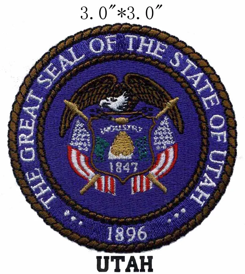 Utah State Seal 3 "Широкая доставка/темно синий/железная задняя сторона/фартук