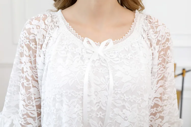 Summer Cotton Lady Nightdress Mid Sleeve Lace Princess Beach Dress Nightgown For Women White Breathable Sleepdress Home Wear
Summer Cotton Lady Nightdress Mid Sleeve Lace Princess Beach Dress Nightgown For Women White Breathable Sleepdress Home Wear