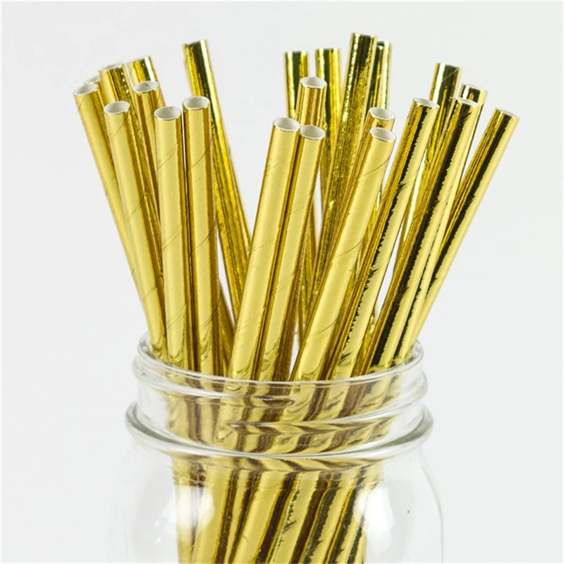 100pcs/lot Foil Rose Gold/Silver Paper Drinking Straw For Wedding Party Birthday Decoration Party Supplies Paper Straws
100pcs/lot Foil Rose Gold/Silver Paper Drinking Straw For Wedding Party Birthday Decoration Party Supplies Paper Straws