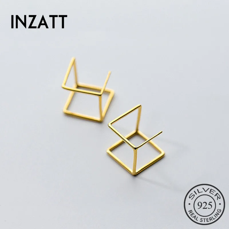 INZATT Real 925 Sterling Silver Hollow Square Stud Earrings For Women Party Fashion Jewelry Minimalist Accessories Punk Gift
INZATT Real 925 Sterling Silver Hollow Square Stud Earrings For Women Party Fashion Jewelry Minimalist Accessories Punk Gift